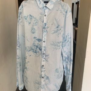 Paul Smith + NM Floral Pale Blue Cotton Lawn Shirt M Worn Once Unisex UK